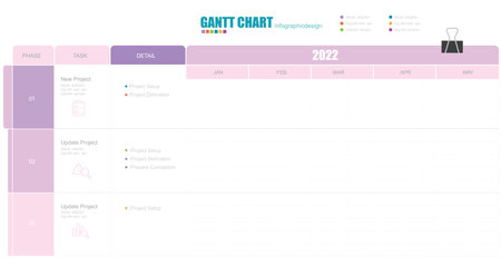 Infographic Monthly modern Timeline Gantt chart table with process. stock illustration
Abstract, Bar Graph, Business, Business Finance and Industry, Iconのイラスト素材