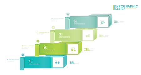 Infographic Elements stock illustration Infographic, Number 4, Part Of, Steps , Iconsのイラスト素材