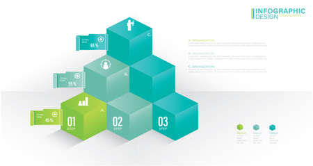 Infographic Elements stock illustration Infographic, Number 3, Part Of, Steps , Iconsのイラスト素材