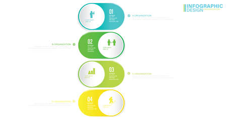 Infographic Elements stock illustration Infographic, Number 4, Part Of, Icons, circleのイラスト素材