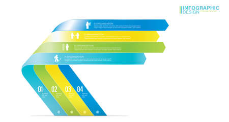 Business data visualization. Infographic Elements stock illustration Infographic, Number 4, Part Of, Steps , Iconsのイラスト素材