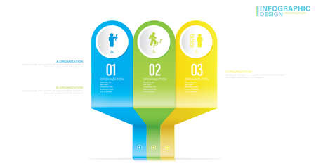 Business data visualization. Infographic Elements stock illustration Infographic, Number 3, Part Of, Steps , Iconsのイラスト素材