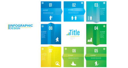 Infographic Elements stock illustration Infographic, Number 8, Part Of, Steps, Iconsのイラスト素材