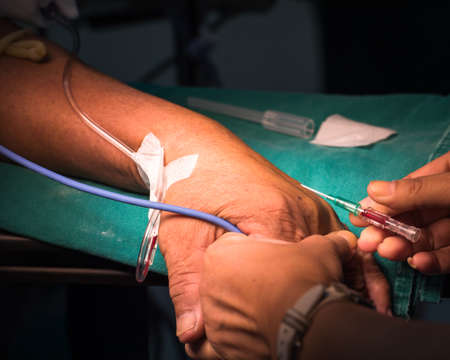 Open intravenous fluidの写真素材