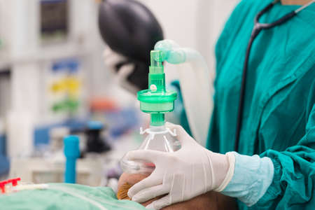 pre oxygenation for general anesthesiaの写真素材