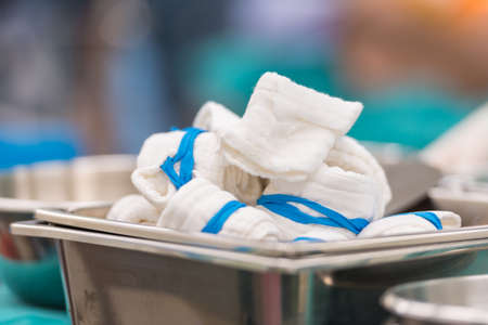 swab use in surgeryの写真素材