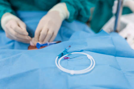 central venous pressure procedureの写真素材