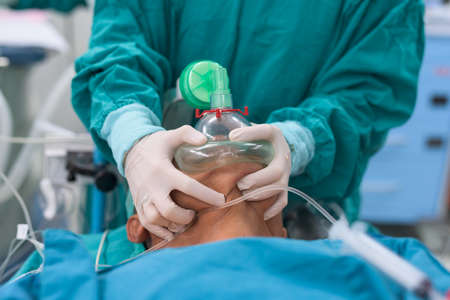 pre oxygenation for general anesthesiaの写真素材