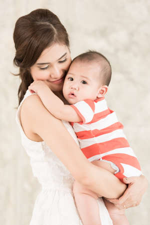 mother and sonの写真素材