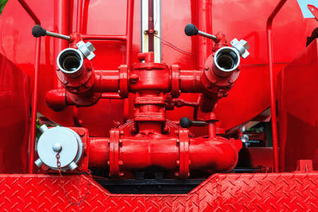 Firefighting machine hydraulics tool of fire engineの写真素材