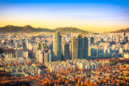 South Korea capital city and skylineの写真素材