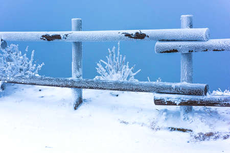 Snow fenceの写真素材