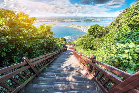 Jeju island skyline.の写真素材