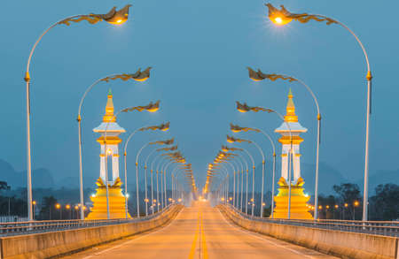 Thailand nakhonphanom lao border bridgeの写真素材