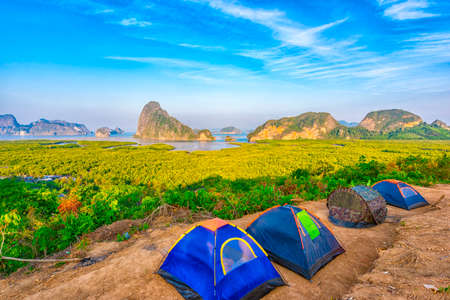 Camping point at  phang nga province,Thailandの写真素材