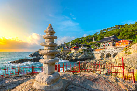 Yonggungsa temple at Busan,South Koreaのeditorial素材