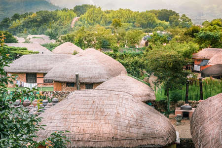 Naganeupseong Folk Village at Suncheon,South Koreaの写真素材