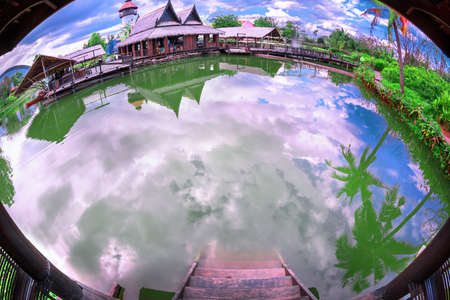 Waterfront thai houseの写真素材