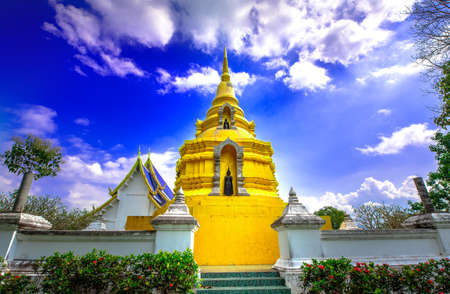 Golden pagoda in Phayao prpvince,Thailandの写真素材