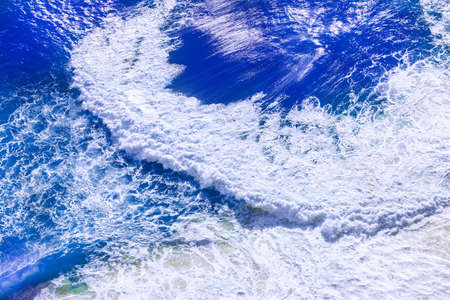 Soft wave of blue ocean in Bali,Indonesia