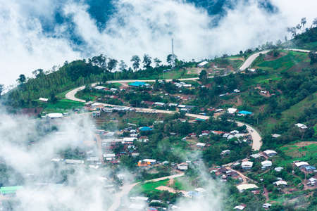 Mountain village Way to Phu Tub Berk, Phetchabun Province, Thailandの写真素材