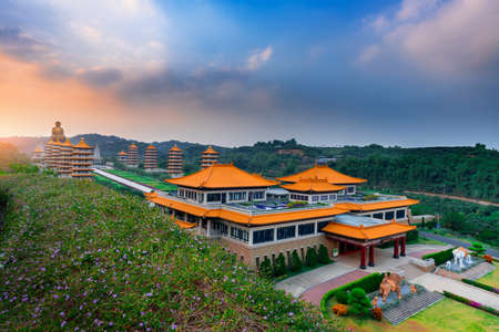 Scenic view of Fo Guang Shan buddha memorial center in Kaohsiung,Taiwanのeditorial素材