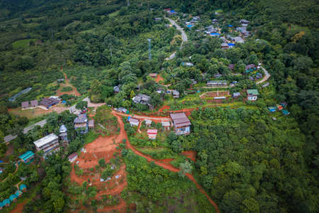 Resort and homestays at Phu Langka National Park Phayao Province, Thailandの写真素材