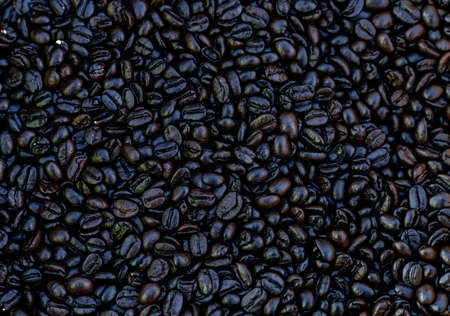 Roasted coffee beans backgroundの写真素材