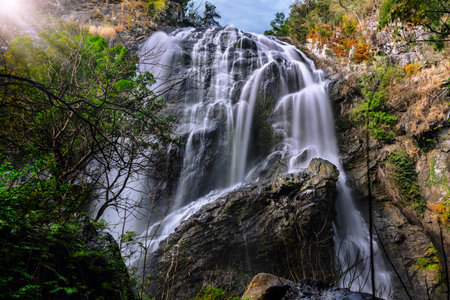Beautiful waterfall stream at Khlong-Lan National Park,Kamphaeng phet province, Thailand