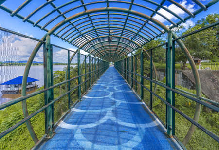 Naga bike tunnel is one of the landmark in Nakhon Phanom, which is bicycle lanesの写真素材