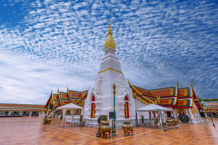 Wat Phra That Choeng Chum, Famous Religious Landmark in Sakon Nakhon, Thailandのeditorial素材
