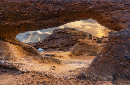 Sam Phan Bok of grand canyon and thousand holes in thailandの写真素材