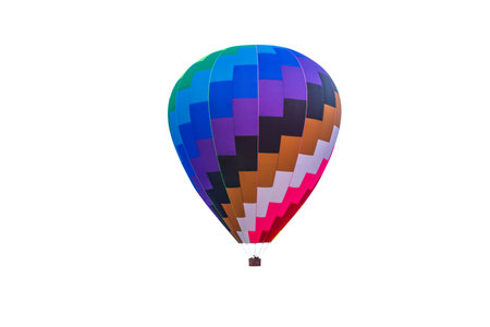 Colorful hot air balloon, Isolated on white backgroundの写真素材