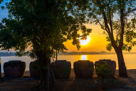Morning view at Nakhon phanomの写真素材
