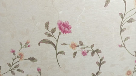 Flower pattern on the fabric in pastel color tone for background