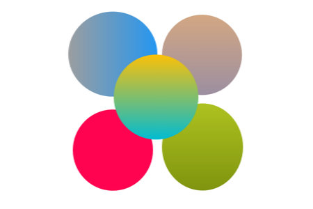 abstract colorful circles on a white background, vector illustration, clip-art