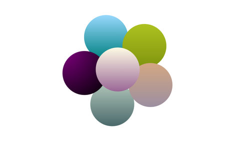 abstract colorful circle logo vector icon illustration design template - graphic