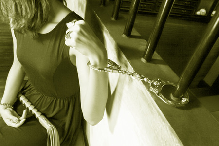 SM's Girl and handcuffの写真素材