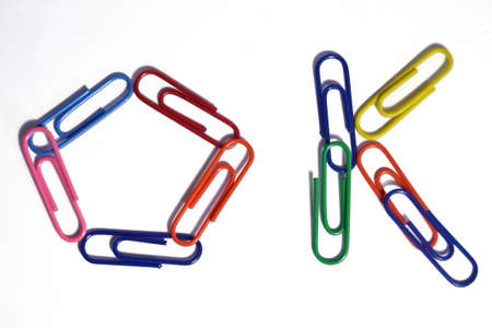 OK word made with clipsの写真素材