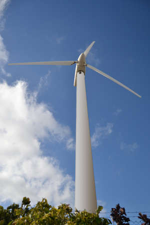 Windmill with blue sky の写真素材