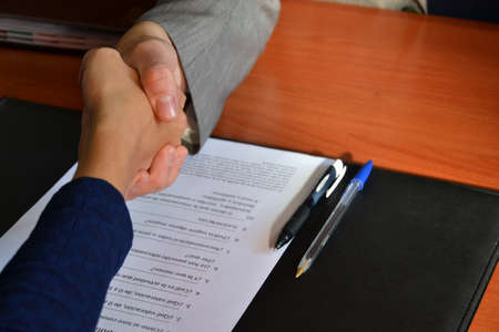 Businesspeople handshakingの写真素材