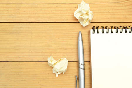Office supplies on the woodの写真素材