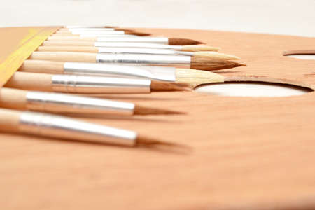 Palette and brushes
