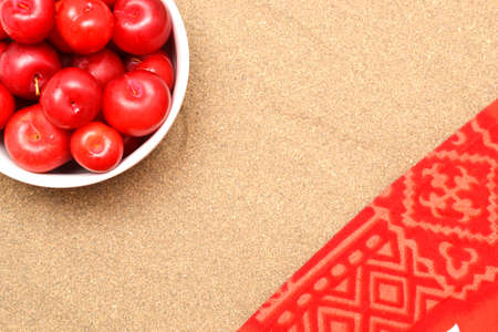 Plums and shellsの写真素材