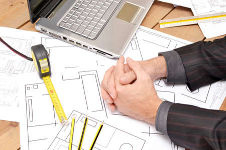 Tools for construction drawingsの写真素材