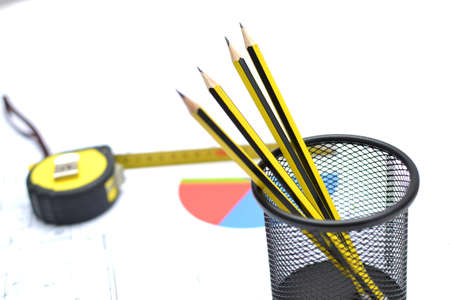 Tools for construction drawingsの写真素材