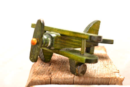 vintage wooden aircraftの写真素材