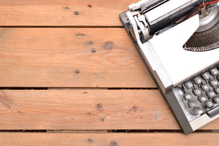 Typewriter on woodの写真素材