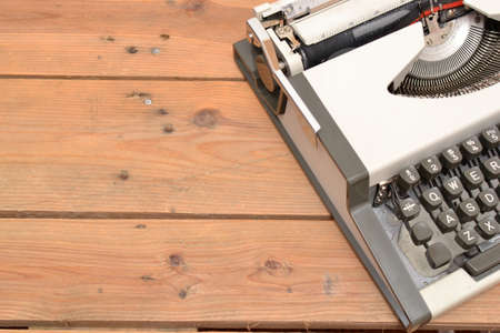 Typewriter on woodの写真素材
