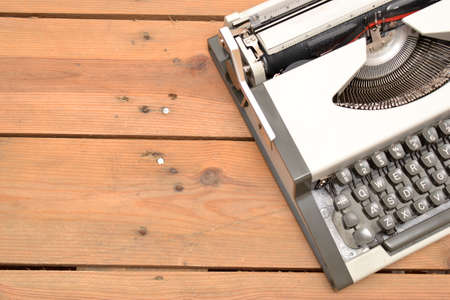 Typewriter on woodの写真素材